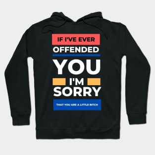 If I've Ever Offended You I'm Sorry That You're a Little Bitch Hoodie